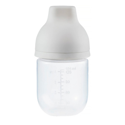 Бутылочка для кормления с двумя сосками 125 мл Happy Baby 10030 light grey 1